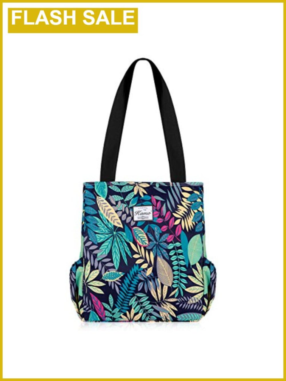 Waterproof Floral Tote Bag Lightweight Travel Shoulder Bag for Beach Gym Yoga